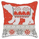 Orchidea Nordic Bear Pillow Cover Needlepoint Kit
