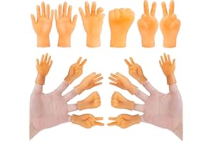 LOKIPA 30PCS Tiny Finger Hands, Mini Rubber Finger Puppets Miniature Small Hands for Finger Puppets Show, Gag Performance, Cute Little Hand Finger for Gifts and Party Favors