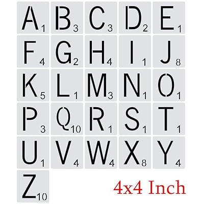 Buy Scrabble Letters Stencil 4x4 Inch Laser Cut Reusable Stencils For Painting On Wood Wall Tile Template For Home Decor Diy Projects Family Names Online In Kuwait B086hknfbm