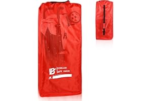 BIGCOON Umbrella Stroller Bag for Airplane - Gate Check Bag with Shoulder Straps, Fits Most Size Single & Double Umbrella Strollers - Lightweight, Storage Durable, Essential Baby Travel, Stroller Cover, Red