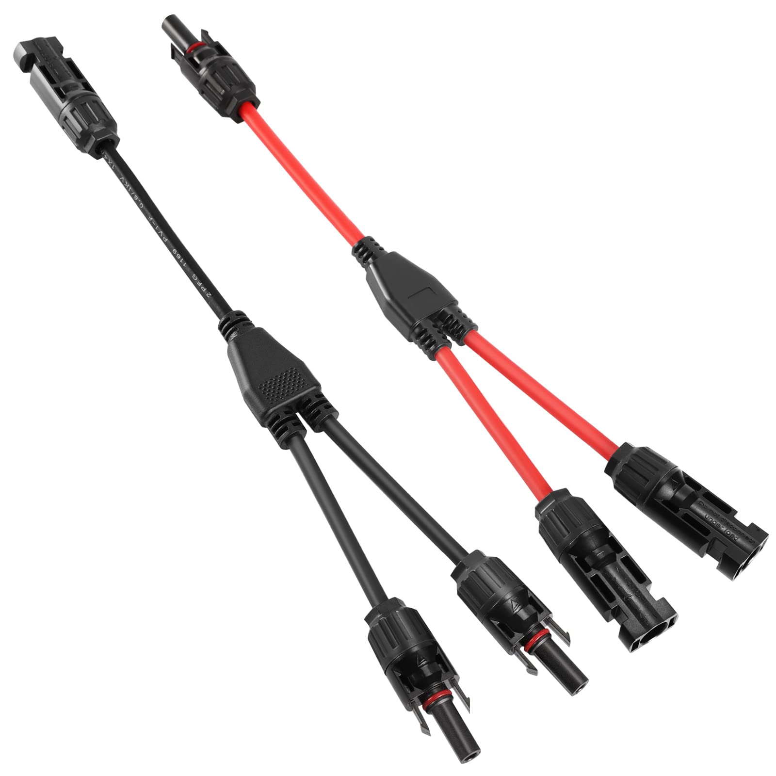 Thlevel Solar Y-Splitter Branch Parallel Connector Adapter MMF and FFM 1 Pair Photovoltaic Connectors Panel Extension Cables Distributor Socket 4 mm²