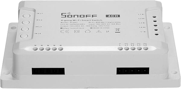 Docooler 4CH R3 WiFi Interruptor Inteligente Mdulo de Interruptor de automatizacin del hogar de 4 vas Compatible con AlexaGoogle Home