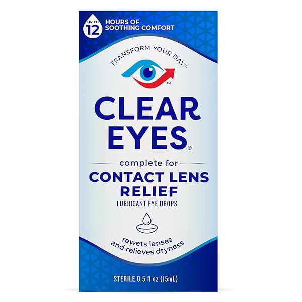 CLEAR EYES CONTACT LENS RELIEF EYE DROPS, 0.5 FL OZ
