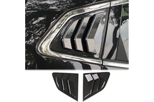 BOYUER for Nissan Rogue Sport 2014-2022 Racing Style Rear Side Window Louvers Sport Style Scoop Louvers Cover Blinds Cool Exterior Decoration-Carbon Fiber