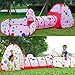 Kids Play Tent 3 In 1, Tunnel Ball Pit and Game House Combined Together, Develop Child Intelligence Loss of Children'S Energy Libre Mother Hands Easy To Carry and Fold Suitable for 1-6 Years Old