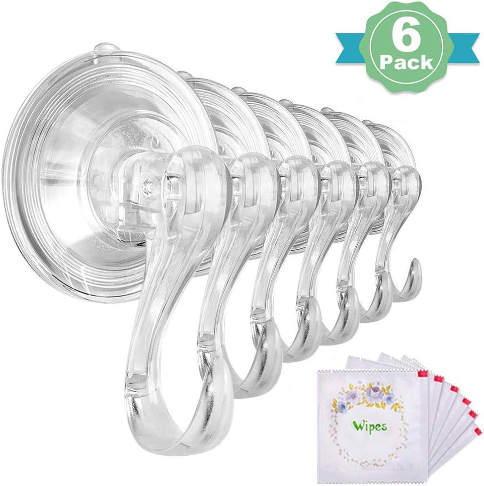 Suction Cup Hooks, HMSEC Small Clear Reusable Heavy Duty Vacuum Suction