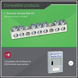 Square D - PK7GTACP 7 Terminal Ground Bar Kit