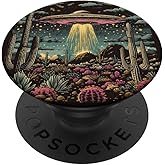Alien Lover Flying Saucer UFO Extraterrestrial Cactus PopSockets Adhesive PopGrip