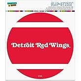 NHL Detroit Red Wings Logo Automotive Car Window Locker Circle Bumper Sticker