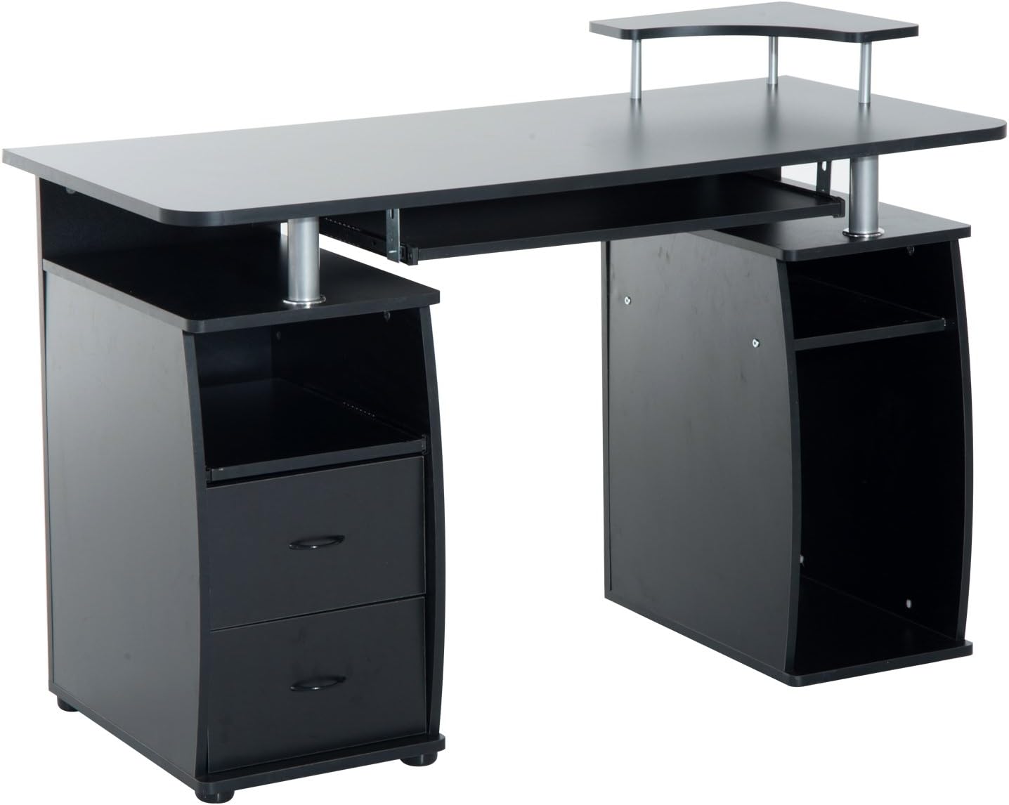 Scrivania Porta PC Computer Scrivania da Ufficio con Ripiani