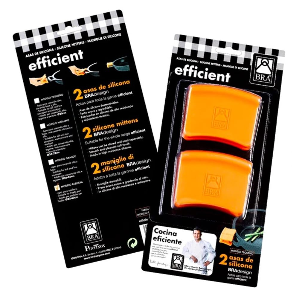 Braisogona 2 Pieces Medium Silicone Grips Blister, 24-32 cm, Orange