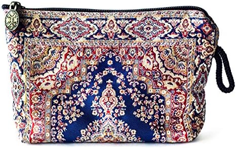Oriental Carpet Woven Cosmetic Makeup Bag - Balouchi Collection