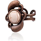 Montana West Rustic Couture's Bohemian Turquoise Cuff Ring for Women Cowgirl