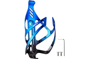 Corki Cycles Bike Water Bottle Holder Aluminum Alloy, Universal Bike Water Bottle Cage for Road, Mountain and Gravel Bikes - 1 Pack - Black&Blue