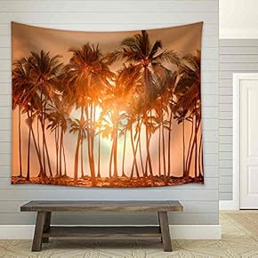 Tropical Beach - Fabric Wall Tapestry Home Decor - 51x60 inches