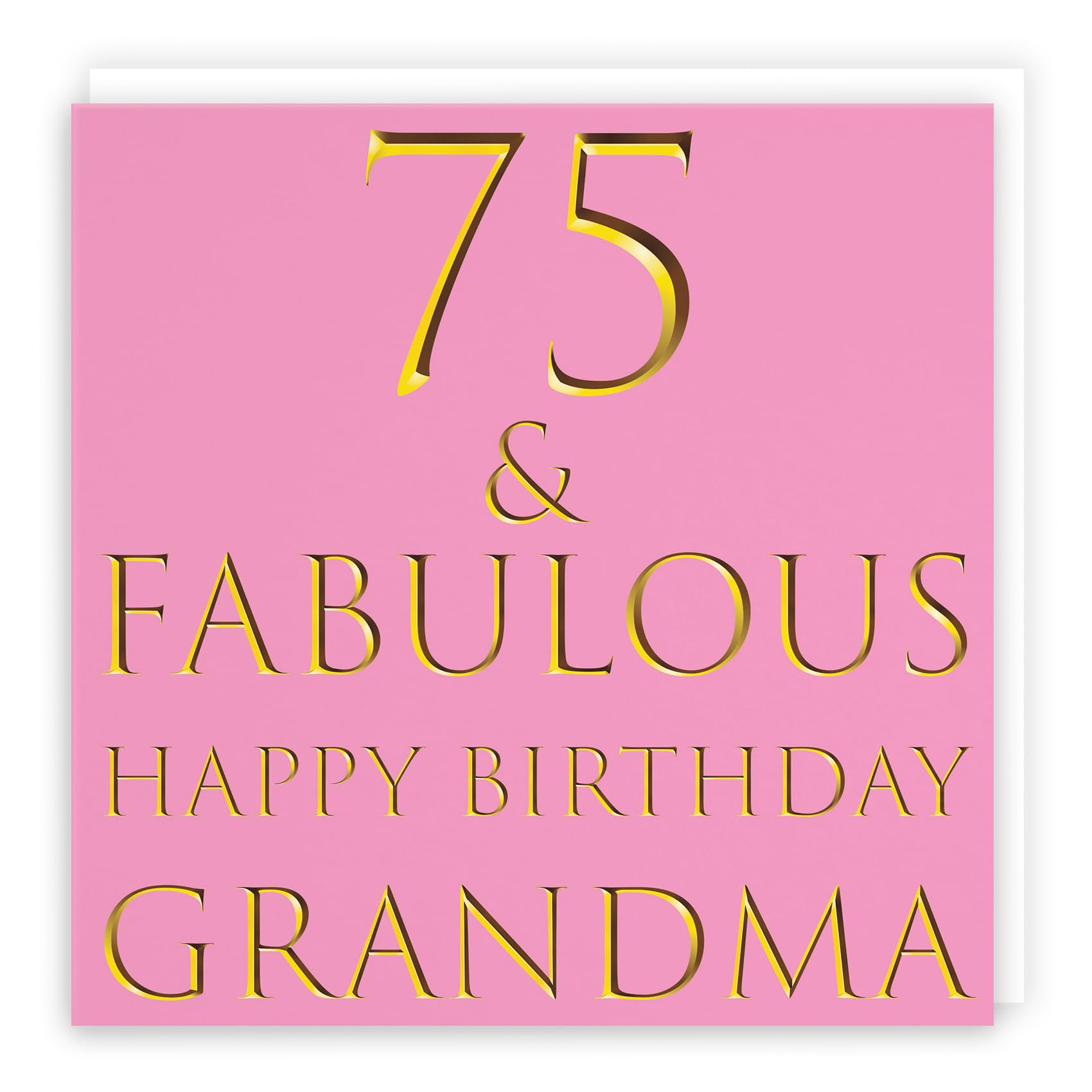 Hunts England - Large Grandma 75th Birthday Card - 75 & Fabulous - Happy Birthday Grandma - Still Totally Fabulous Collection - Large - 210 x 210 mm - Fun Card - Age 75
