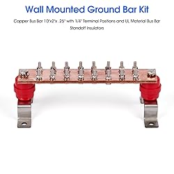 4 Pack -Thick .25" x 2" x 10" Copper Ground Bar