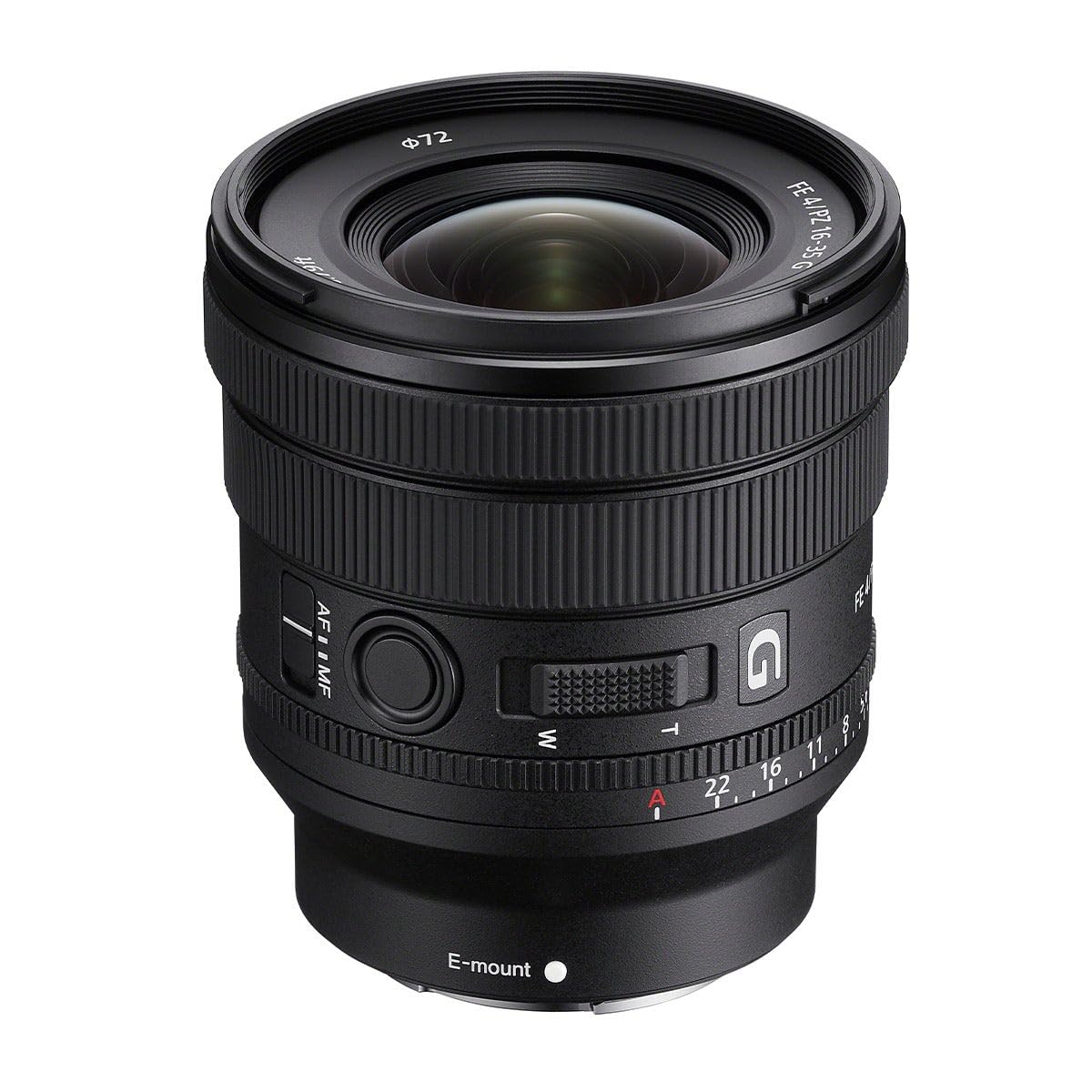 Sony SEL-P1635G - Obiettivo grandangolare con Power Zoom 16-35 mm F4, serie G, Mirrorless Full-Frame attacco E, Nero, SELP1635G