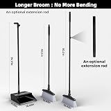 SDARISB Broom and Dustpan Set with Extendable Handle 50.2in Rotatable Head view 2