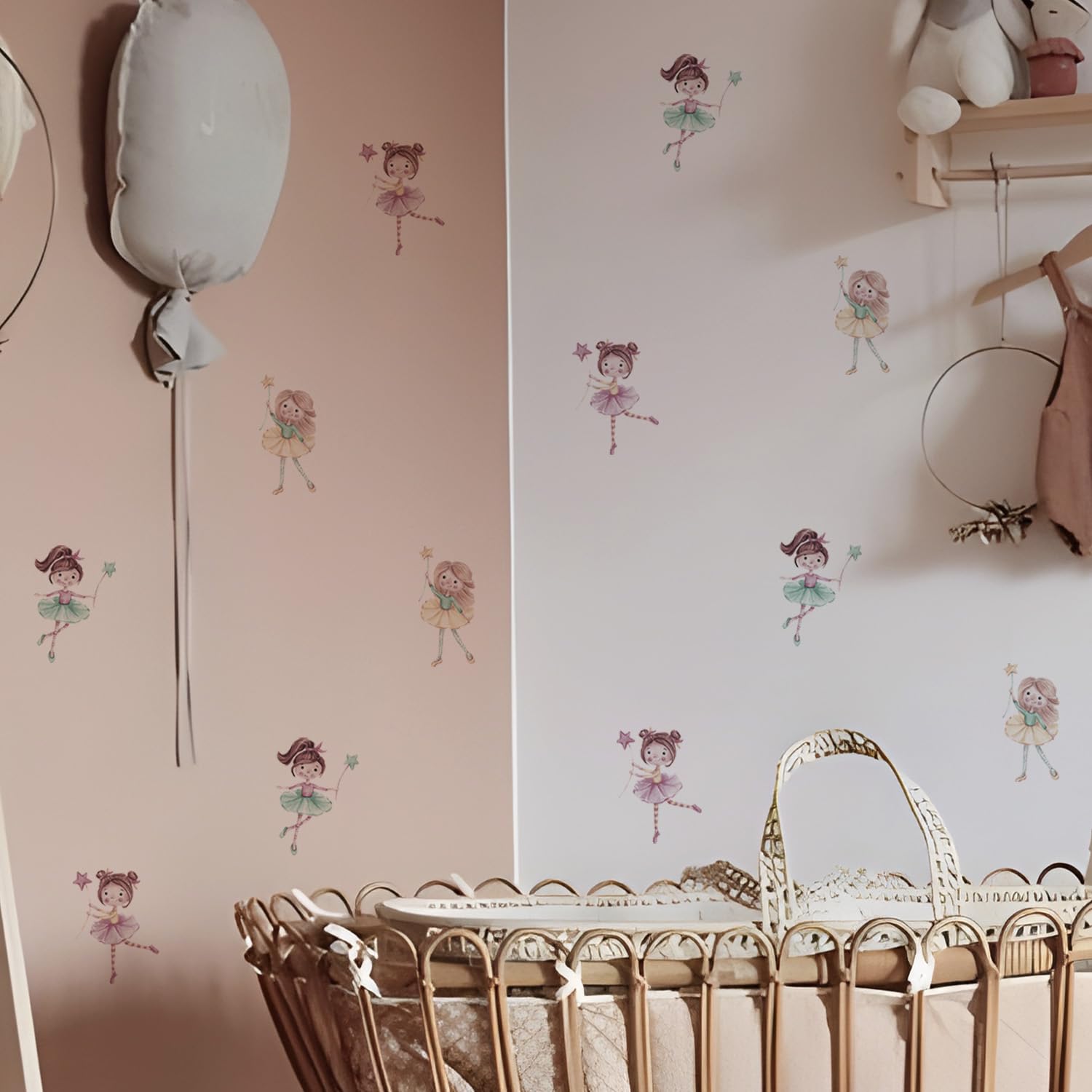 Neukids Boho Genie Children's Wall Stickers, Watercolor Fairy elf Wall Decals Nursery Stickers for Kids Bedrooms Livingroom Kindergarten Window Wall Decor — image 1