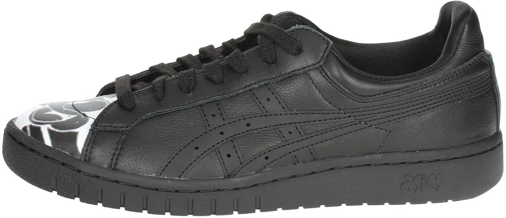 asics ladies black trainers