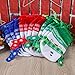 12PCS Christmas Drawstring Gift Bags for Holiday Party Favors and Decorations, Treats, Christmas Draw String Candy Goodie Bags, 3 Colors, Snowman Design