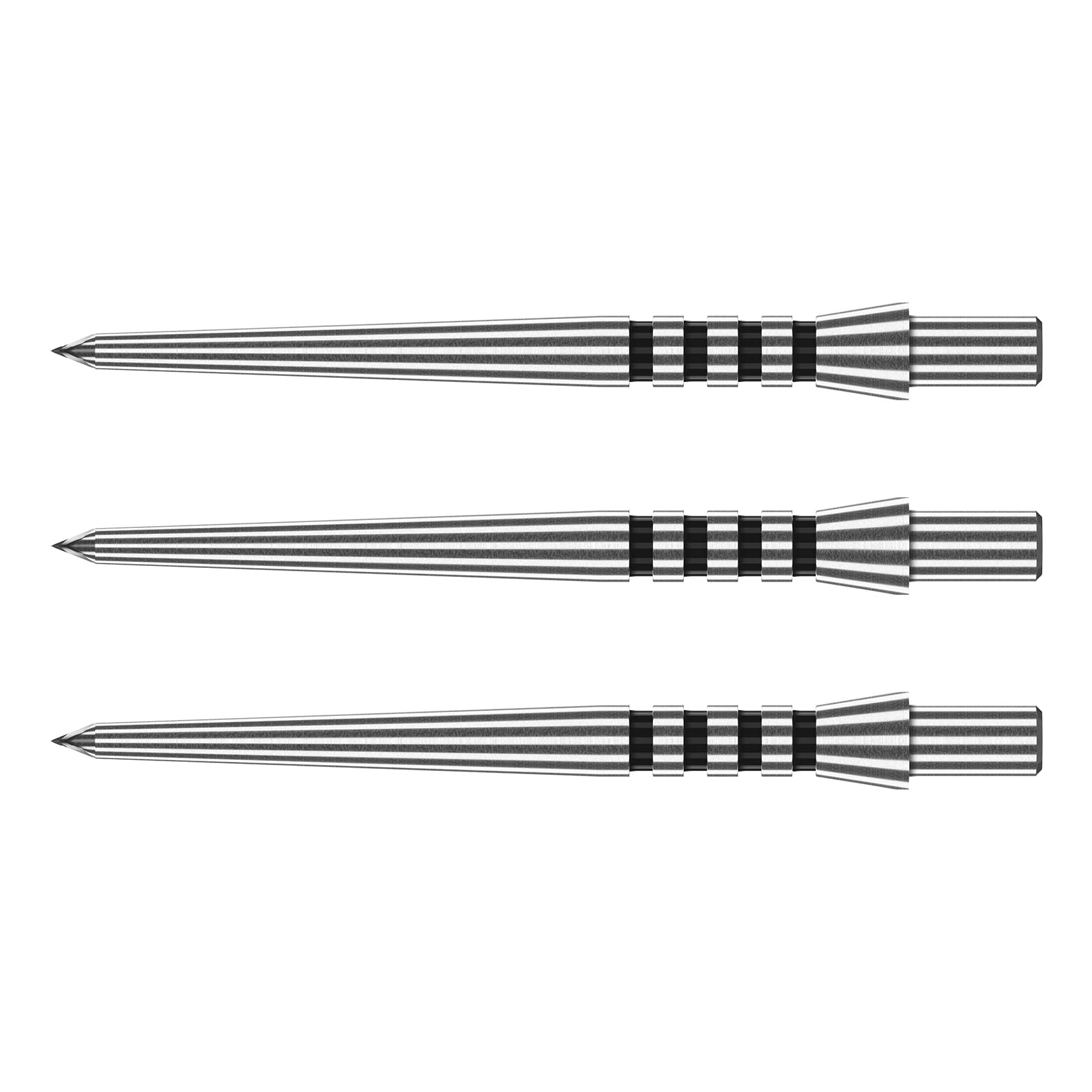 RED DRAGON Raptor GT Silver - Black Ringed Specialist Dart Points - 1 Set Per Pack