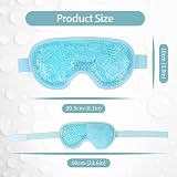NEWGO Cooling Eye Mask Gel Hot Cold Therapy 2 Pack Light Blue view 5