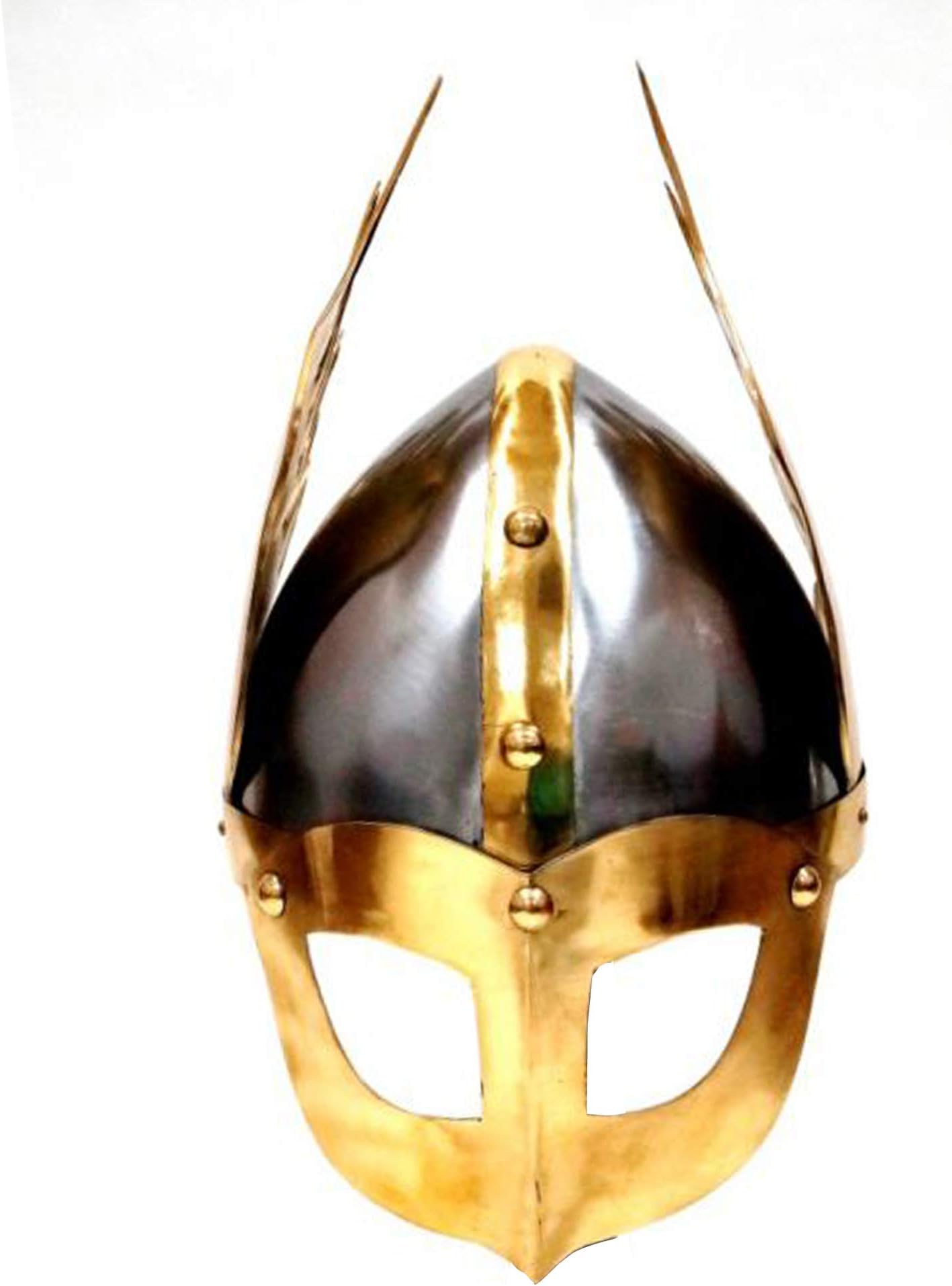 Armor Full Knight Solaire Helmet Crusader Roman Centurion Costumes Chainmail Full Size Coif Armor LARP Medieval Collectibles Medieval Sword Collection (Viking Wing Armor) Silver
