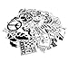 Nuoxinus Laptop Stickers [100pcs], Black White Car Stickers Skateboard Luggage Bike Motorcycle Bumper Stickers, Snowboarding Guitar Helmet Phone Graffiti Stickers Decals