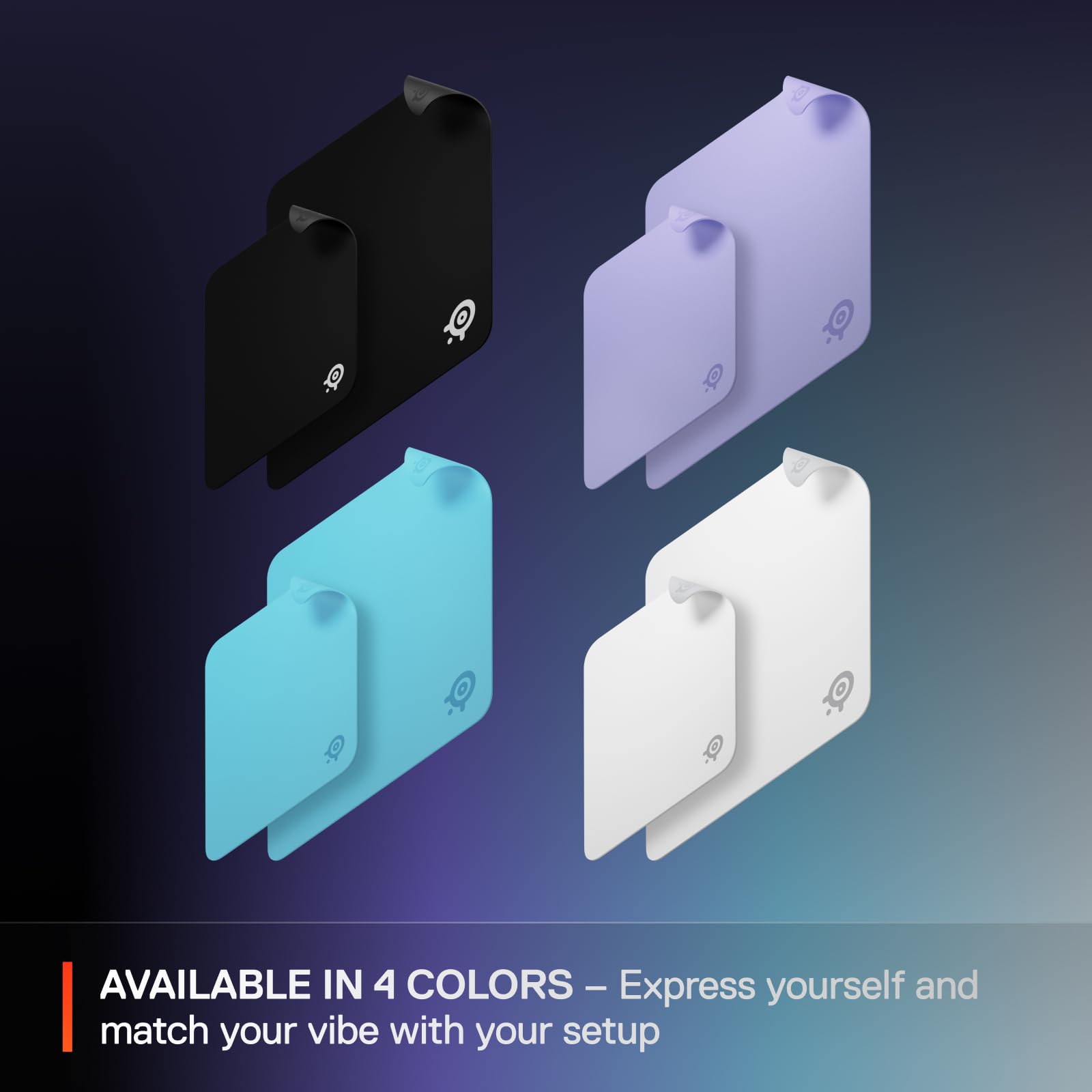 SteelSeries QcK Large Gaming Mousepad — Black — Non-Slip Silicone Rubber Base — Peak Tracking and Stability — Optimized for Gaming Sensors — 490 mm x 420 mm — FPS, MOBAs, RTS, MMO