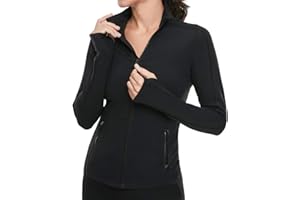 VUTRU Women's Workout Yoga Jacket Full Zip Running Athletic Track Jacket
