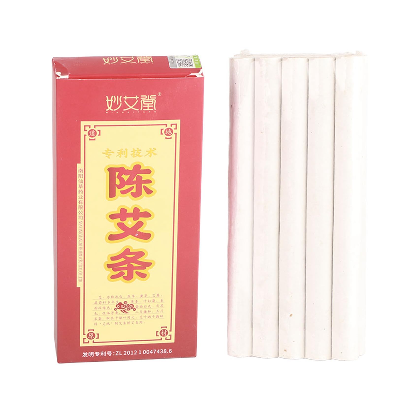 ZJchao 10Pcs Moxibustion Column Stick Moxibustion Health Care Five Years Old Moxa Sticks for Chinese Moxa Massage Therapy