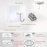 PAIDASHU Self Adhesive Hooks 25 Pack Heavy Duty 10 KG Nail Free Hangers view 6