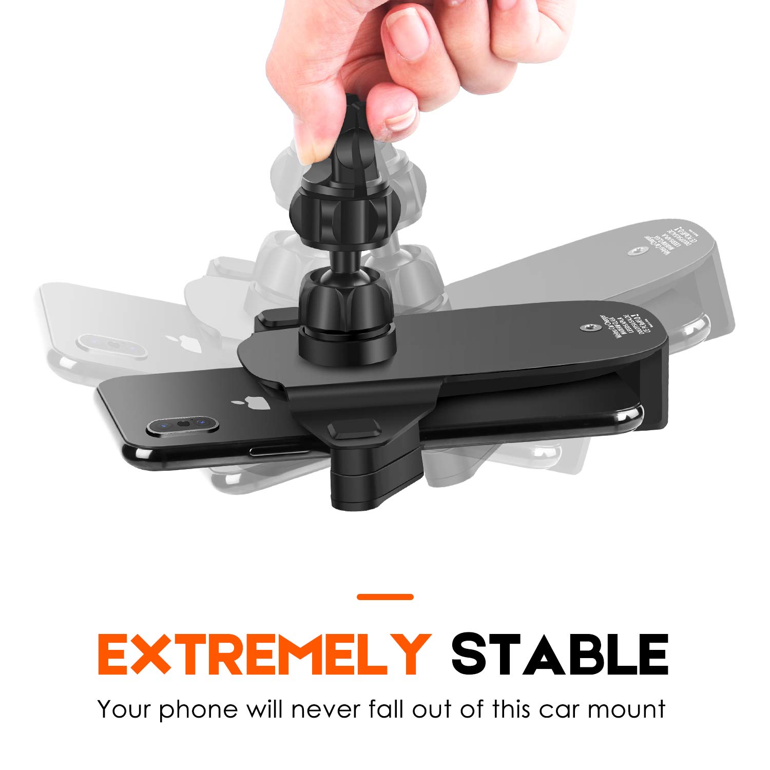 YSDRoyal 10W Wireless Charger, Wireless Fast Car Mount, Air Vent Phone Holder, 10W Compatible For Samsung Galaxy S9/S9+/S8/S8+/Note 8, 7.5W Compatible For iPhone Xs Max/Xs/XR/X/ 8/8 Plus (10W)