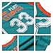 AFLGO Moon #33 Flint Tropics Basketball Jersey S-XXXL, 90's Clothing Throwback Costume Athletic Apparel Clothing Stitched - Top Bonus Combo Set with Wristbands