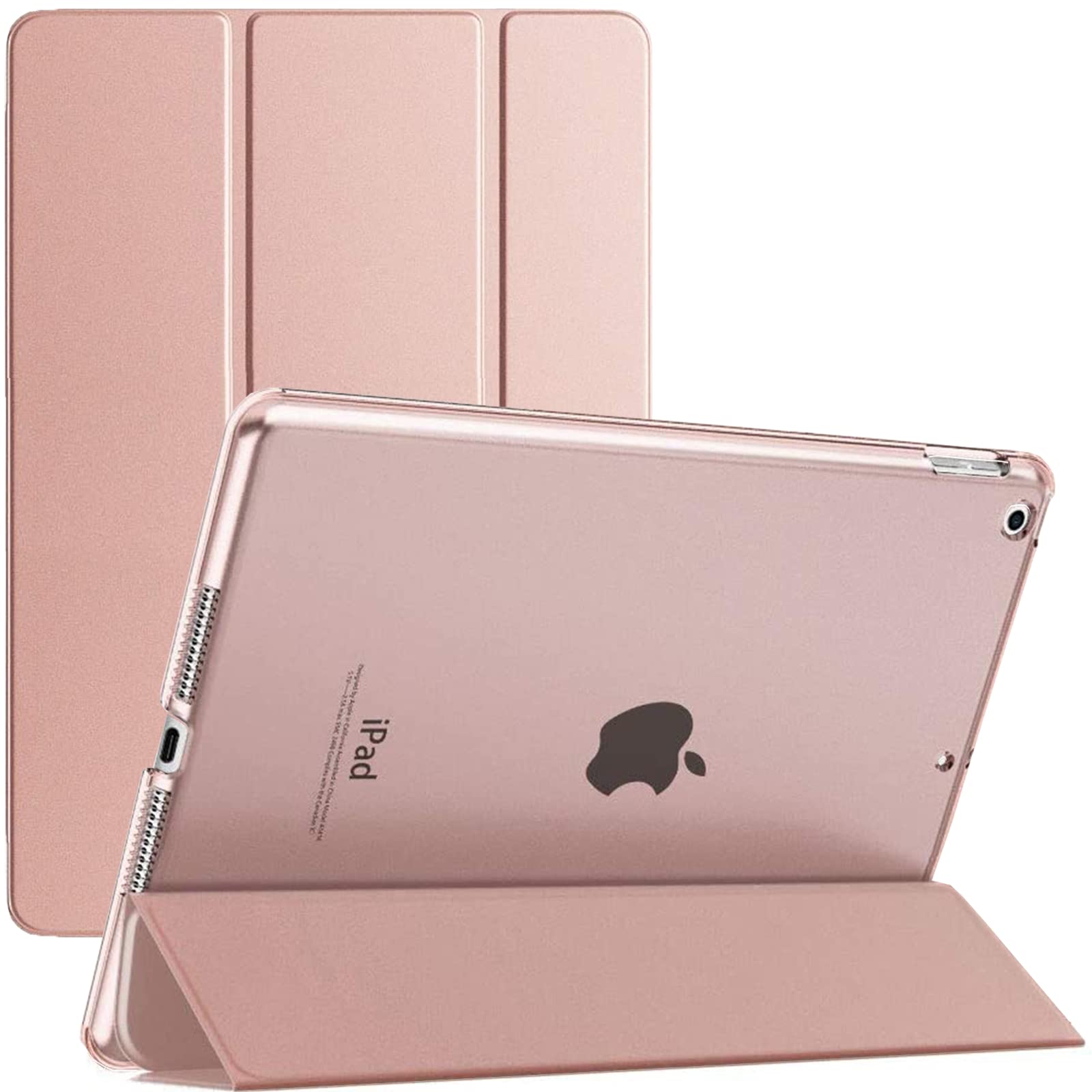 Case for iPad Mini 1/2/3 - Slim Fit Tri-Fold Stand Cover for Apple iPad Mini (Models: A1432, A1454, A1455, A1489, A1490, A1491, A1599, A1600) (Rose Gold)