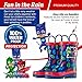 PJ Masks Little Boys' Character Printed Waterproof Easy-On Rubber Rain Boots - Size 7 Toddler