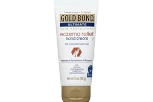Gold Bond Medicated Eczema Relief Hand Cream, 3 oz., Skin Protectant Cream With 2% Colloidal Oatmeal