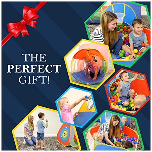 Hide N Side 5pc Kids Ball Pit Tents and Tunnels, Toddler Jungle Gym Play Tent with Play Crawl Tunnel Toy, for Boys… - Image 5