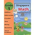 Singapore Math Grade 1: Math Workbook Grade 1 (Addition, Subtraction, Comparing Numbers, Fraction, Measurement, Time, Money, Geometry, Word Problems )