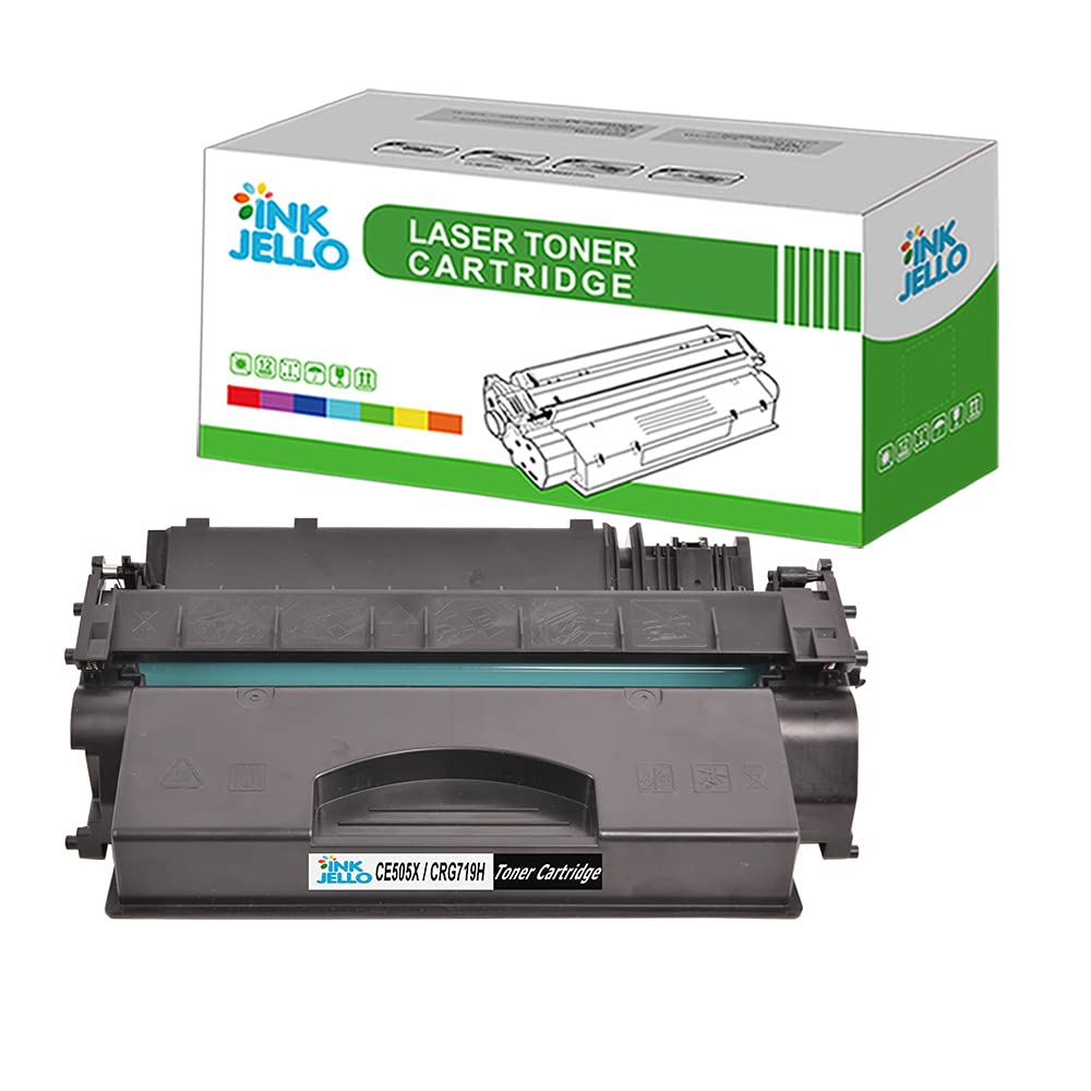 InkJello Toner Cartridge For Printer, Compatibile with HP P2050 P2055 P2055d P2055dn P2055X CE505X CRG-719H (Black)