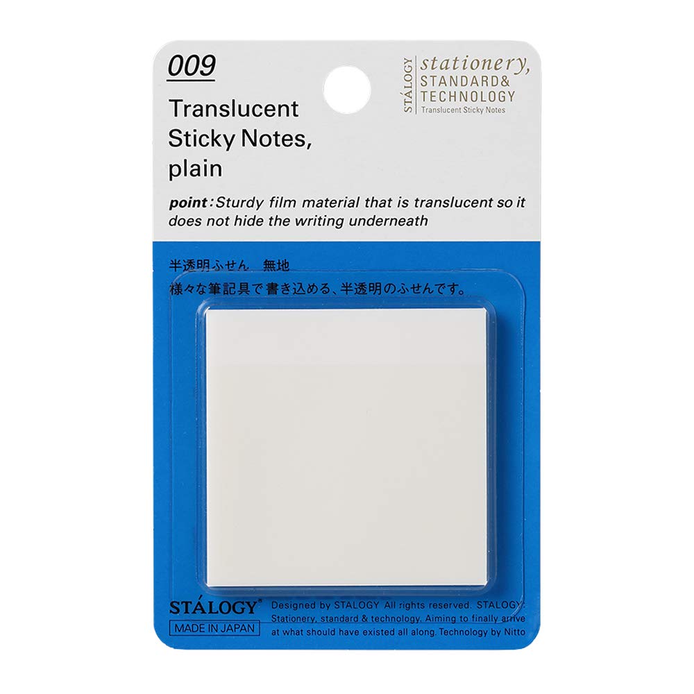 Stalogy S3-N Sticky Notes: 2 in. x 2 in. (Translucent)