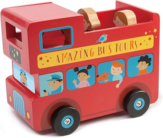 Amazon Tender Leaf Toys 木製 ロンドンバス型貯金箱 かわいいイギリスデザインの貯金箱 オモチャ インテリア デザイン 北欧 おもちゃ 男の子 女の子 貯金箱 おもちゃ