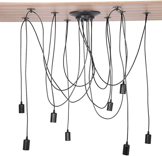 Cikonielf Ceiling Light Holder 8 Head Industrial Vintage Style Pendant Light Holder Ceiling Light Hanger Lights Amazon De Kuche Haushalt