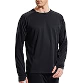 MIER Men's UPF 50+ Sun Shirts Quick Dry Long Sleeve UV Shirts Lightweight Rash Guard Swim T-Shirts Hiking Running