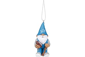 FOCO - NFL Officially Licensed 3.5" Gnome Resin Xmas Christmas Tree Team Hanging Ornament (Detroit Lions)