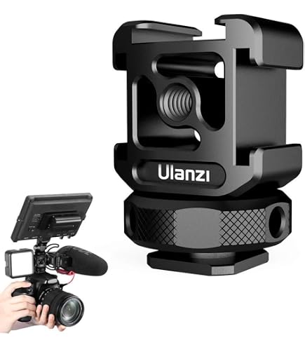 Paxly V-Shape 3-Slot Triple Cold Shoe Mount Bracket For DSLR Cameras