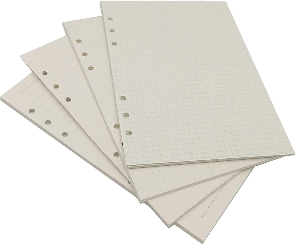 A5 Looseleaf Binder Paper Refills Set from Chris.W, 80 Sheets, Dot Grid