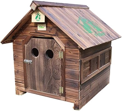 Amazon 木製サークル犬小屋 屋外用犬小屋 大型犬のための屋外 犬小屋 換気暖かい防風防雨炭化腐敗安定したと耐久性のある 木で作る 特大屋内外対応 犬舎 水洗いok M 69x67x66cm Cwyp 犬小屋 通販